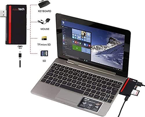 Navitech 2 в 1 Лаптоп /Таблет USB 3.0/2.0 Адаптер-hub /Micro USB Вход с устройство за четене на карти SD/Micro SD слот, Съвместим с лаптоп Acer TravelMate Vero 15.6 TMV15-51