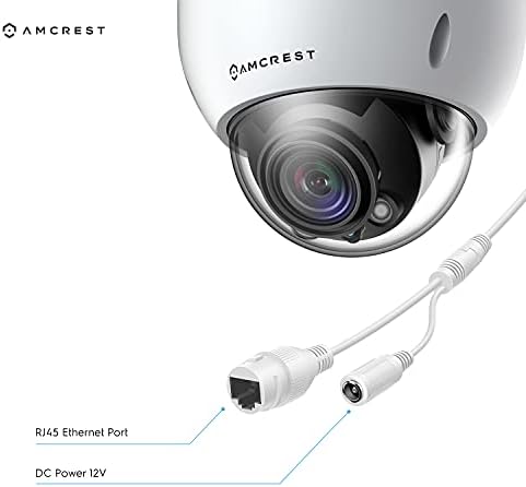 IP камера Amcrest с оптично увеличение 4K, 8-Мегапикселова Куполна Градинска POE-камера с променливо фокусно разстояние, Помещение за сигурност, Обектив 2,7 мм ~ 13.5 mm, защита от атмосферни въздействия IP67, Антивандальная