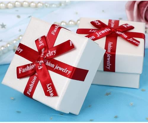 Qixivcom Подарък Кутия с Бял Нос Квадратна Опаковка за Бижута Подарък Кутия Огърлица, Пръстен Кутия За съхранение на Обици Гривна къс чорап Кутия За съхранение Подходяща За Празнична опаковане на Подарък за Рожден Ден