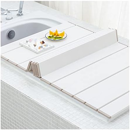 Капачка за баня XXIOJUN, Тава за баня, флип-надолу дъска за изолация баня, играе ролята на пыленепроницаемой и согревающей баня (Цвят: бял, размер: 75x159 см)