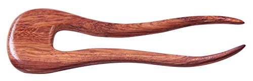 Marycrafts дървена проста розова шнола за коса, вилица за коса, пръчка за коса, аксесоари за коса, ръчно изработени (1 бр.)