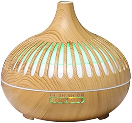 HOUKAI Ароматерапия Етерични Масла Дифузор Дърво, Дистанционно Управление Овлажнител с Хладен 7 Цвята Led Светлина