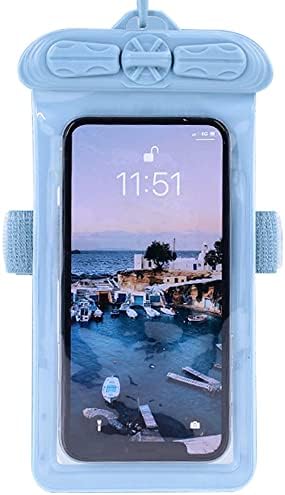 Калъф за телефон Vaxson, съвместим с Prestigio Muze U3, водоустойчив калъф, суха чанта [без защитни фолиа], син