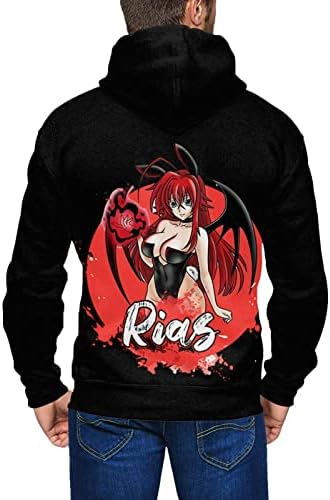 PankooClub Аниме и Манга high school Dxd Hoody С качулка на цип Мъжки Ежедневни Блузи Модни Hoody С Дълъг Ръкав, Пуловер, Hoody