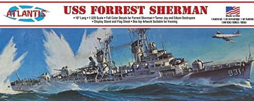 Комплект пластмасови модели разрушителя Atlantis USS Forrest Sherman 1/320 Произведено в САЩ