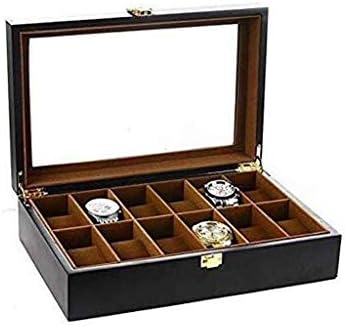 Кутия за часа на Iko WYEMG - Дървена Кутия За Съхранение Часа довършителни операции Скоростна Кутия За Събиране на Гривни Подарък Кутия За Показване на Бижута