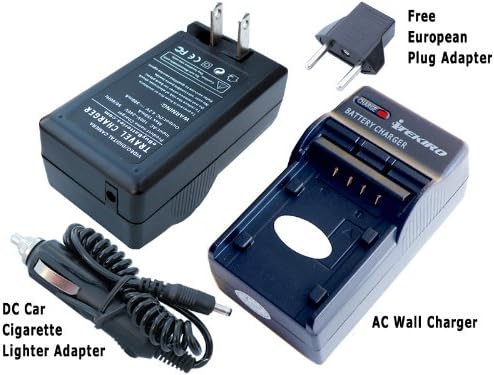 iTEKIRO AC Стенно Зарядно за Кола dc Комплект за Sony DCR-TRV260 DCR-TRV265 DCR-TRV265E DCR-TRV27 DCR-TRV270E + iTEKIRO 10-в-1 USB Кабел за зареждане
