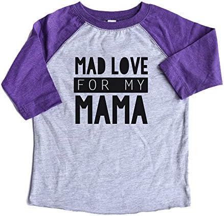 Тениска Mad Love for My Mama за най-малките Момчета - Тениска за Деня на Майката За Деца, Модерен Тениски с графичен дизайн