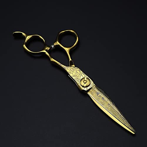 Ножица за подстригване на коса, 6-инчов професионални ножици от златни стомана, дамасские ножица за подстригване на коса фризьорски ножици за филировки прически, фризьорски ножици (Цвят: ножици за рязане)
