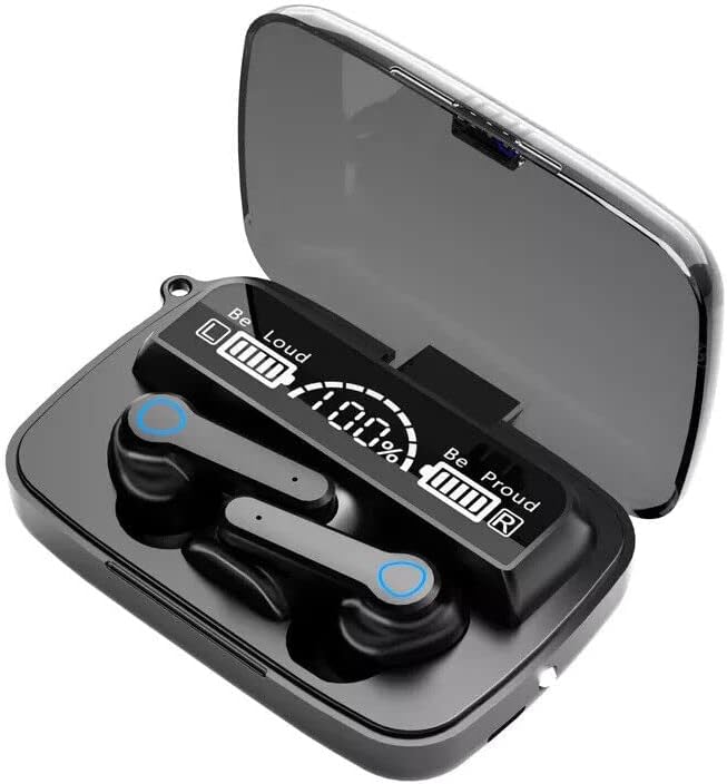 FK Търгуват на T-Mobile REVVL 6 Pro е Истински Безжични Bluetooth Слушалки 5.1 Слушалки със Сензорен контрол с led цифров дисплей Калъф за Зареждане, Слушалки и микрофон с Шумопотискане