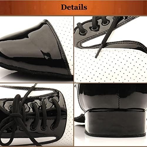 TKFDC/Мъжки обувки за латино танци, Бални обувки за джаз танго, Танцови обувки за Момче, Танцови обувки, Мъжки обувки за танци (Цвят: черен размер: 2.5 М_5.5)