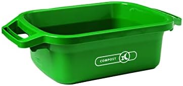 Rubbermaid Commercial Products 32-Галлонный Вентилирани контейнер за Грубо Компост / Кофата за боклук, кухня, трапезария, вътрешна и външна употреба, Зелен