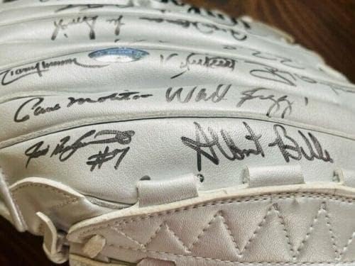 1993 MLB ALL STAR GAME РЪКАВИЦИ С АВТОГРАФ w / GRIFFEY GWYNN PUCKETT БОНДС RIPKEN JSA - Ръкавици MLB с автограф