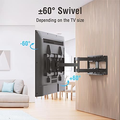 PERLESMITH - Комплект за монтиране на стена за цял екран на телевизора е с диагонал 50-90 инча с универсален крепежом за телевизор