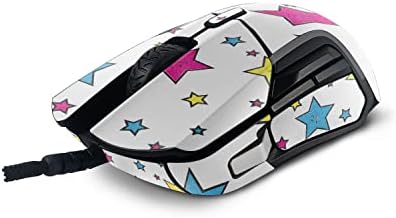 MightySkins Лъскава лъскава обвивка, която е съвместима с геймърска мишка SteelSeries Съперник 5 - Усмивки на звездите | Защитно, трайно гланцово покритие с пайети | Лесно се нанася и променя стил | Произведено в САЩ