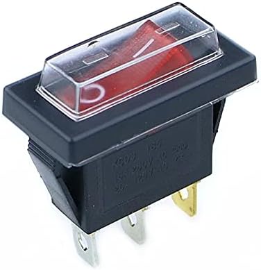 NUNOMO 1 бр. захранване KCD3 15A/20A 125 В/250 В 3-пинов кулисный ключ Бял цвят, прозрачен силикон Водоустойчив Защитно покритие, Правоъгълник (Цвят: жълт)
