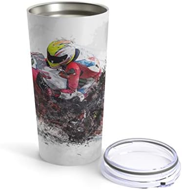 Чаша с 20 грама от неръждаема стомана с вакуумна изолация и прозрачен пластмасов капак | Bike Racing
