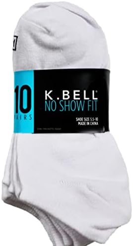 Дамски чорапи K. Bell No Show, Бели, 10 чифта