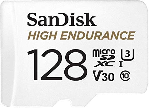Карта памет SanDisk High Endurance 128 GB microSDXC с адаптер Работи с арматурното панел Rexing V1, V1-4K, V5, V1GW (SDSQQNR-128G-GN6IA) в комплект с (1) за Всички, с изключение на устройството за четене на микро -