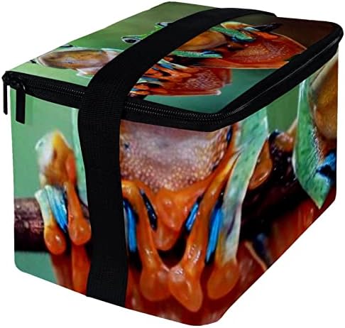 Чанта за обяд GUEROTKR за мъже, които живеят Изолирано Кутия за Обяд, Кутия за Обяд и за Възрастни, с шарени жаби от животински произход