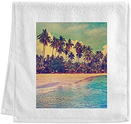 ALAZA Кърпи За ръце, Гъба от Тропически Палмови Листа, Плажни Ултра Меки и Абсорбиращи Кърпи за отпечатъци и Кърпички За Лице