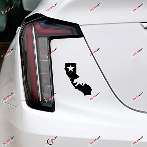 2X Черно 4 Калифорнийски Мечка Стикер Стикер Карта на Контура на Република Кали Автомобили Винил