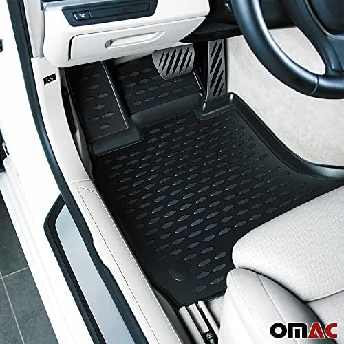 Подложки OMAC са подходящи за Range Rover от 2003 до 2012 година, на Седалката на предния и Втория ред, Комплект 3D притурки, при всякакви метеорологични условия, Индивидуални засаждане, Тежкотоварни, Черен