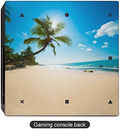 Хавай Тропически Плаж Скъпа Стикер За Защита на Кожата Тънък Калъф за PS-4 Slim/PS-4 Pro Конзола и 2 Контролера
