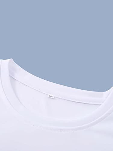 Мъжки ризи Navhao, мъжки блузи, мъжки ризи, мъжка тениска с писмото по образец (Цвят: бял, размер: средно)
