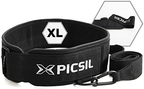 PICSIL Dip Belt, Мултифункционален е светло претеглят колан от задната дръжка за бодибилдинг и крос-тренировки, стягащ колан, осигуряващ изключителна поддръжка на гръбначния стълб и гърба, адаптивни и удобен за използване,