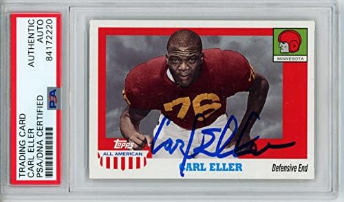 Карл Eller с Автограф от 2005 Topps All American Trading Card PSA Slab 32582 - Футболни картички с автографи на NFL