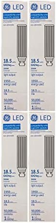 (4 лампи) GE 39276 - Led 4-за Контакти основа GX24q, Разменени КФЛ, 18,5 W, 1950 лумена, 3500 До, led лампа