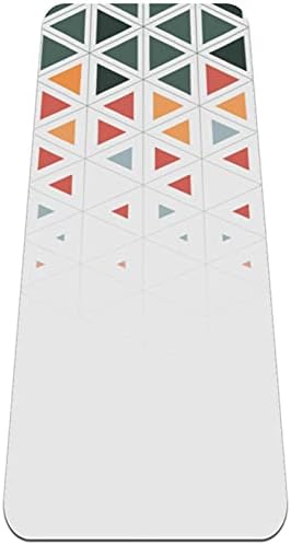 Siebzeh Цветен триъгълен килимче за йога Премиум-клас с по-дебел модел, екологично Чист Гумена подложка за здраве и фитнес, Нескользящий мат за всички видове упражнения, йога и пилатес (72 x 24x 6 мм)