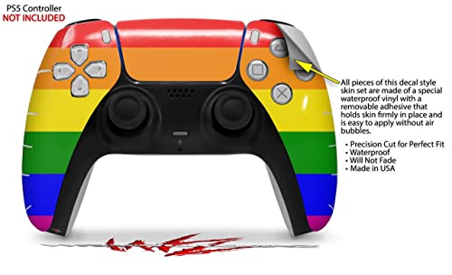 WraptorSkinz Skin Wrap е съвместим с контролера на Sony PS5 DualSense Rainbow Stripes (контролер В комплекта не са включени)