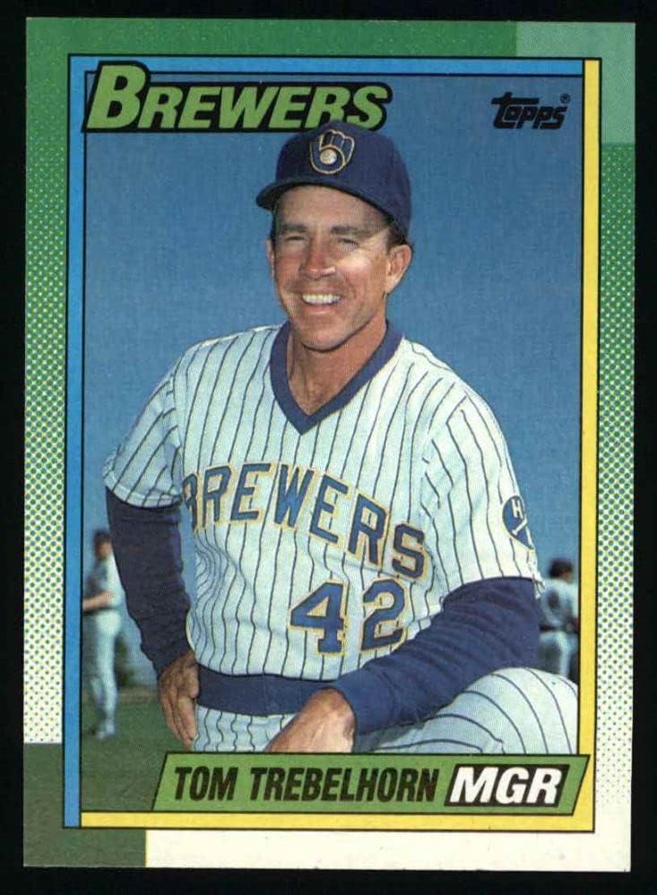 1990 Topps 759 Това Требелхорн Милуоки Брюэрз (Бейзболна картичка) Ню Йорк / MT Brewers