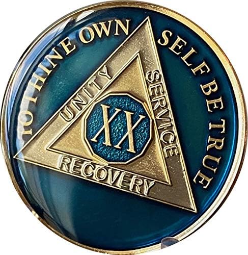 20-годишният медальон АА 1,5 Голям метален тъмно син чип за бгв