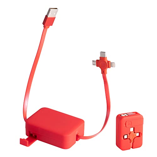Универсален кабел за зареждане PURVONNIE 3 в 1, 2 комплекта Повдигащи USB-кабели 3A, Кабел за бързо Зарядно устройство за Пренос на данни, Притежателя на телефона, Съвместим USB C (Type-C) / Micro USB Съвместим iPhone