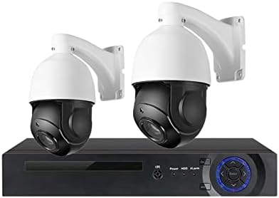 8-канален 4K POE H. 265 NVR ВИДЕОНАБЛЮДЕНИЕ за Сигурност Outdoor HD 30XZoom PTZ Водоустойчив Бързо Куполна камера Система за Домашно видеонаблюдение Комплект (Размер: Не, цвят: Комплекти-мъжки 2_EU)