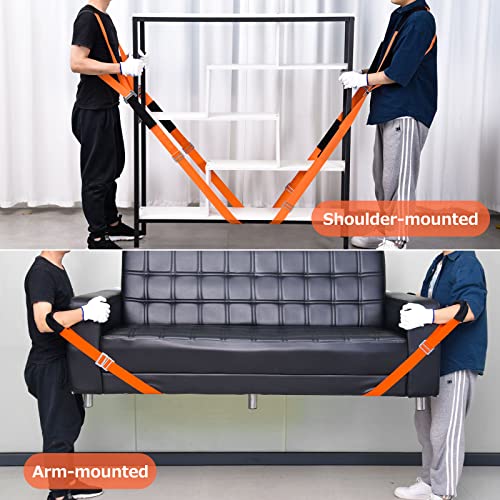 HQQNUO Подвижни ремъци, Комплект за отвличане на система за 1 човек и 2-ма души За ефективно и безопасно преместване, повдигане и пренасяне на мебели, битова техника, тежки предмети, Необходими аксесоари, за да се движат