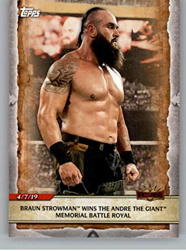 2020 Начело на WWE Road to WrestleMania 53 Търговска картичка Braun Strowman Борба Trading Card