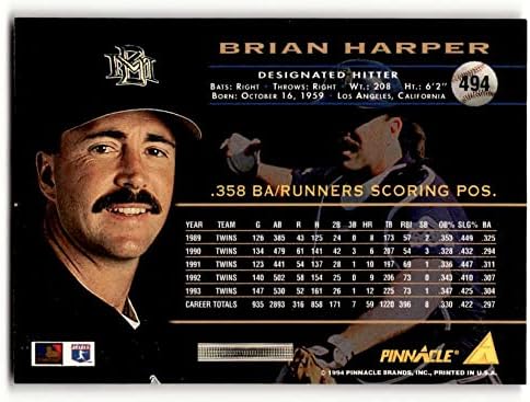 1994 Бейзболна картичка Pinnacle 494 Брайън Харпър от Ню Йорк