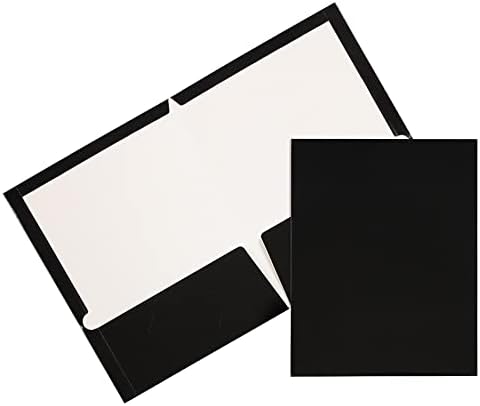 Гланц ученически папки, ламиниран сладко хартия, с два джоба - Размер на буквите - Лъскаво черен - Едро от 50 бр. / кор.