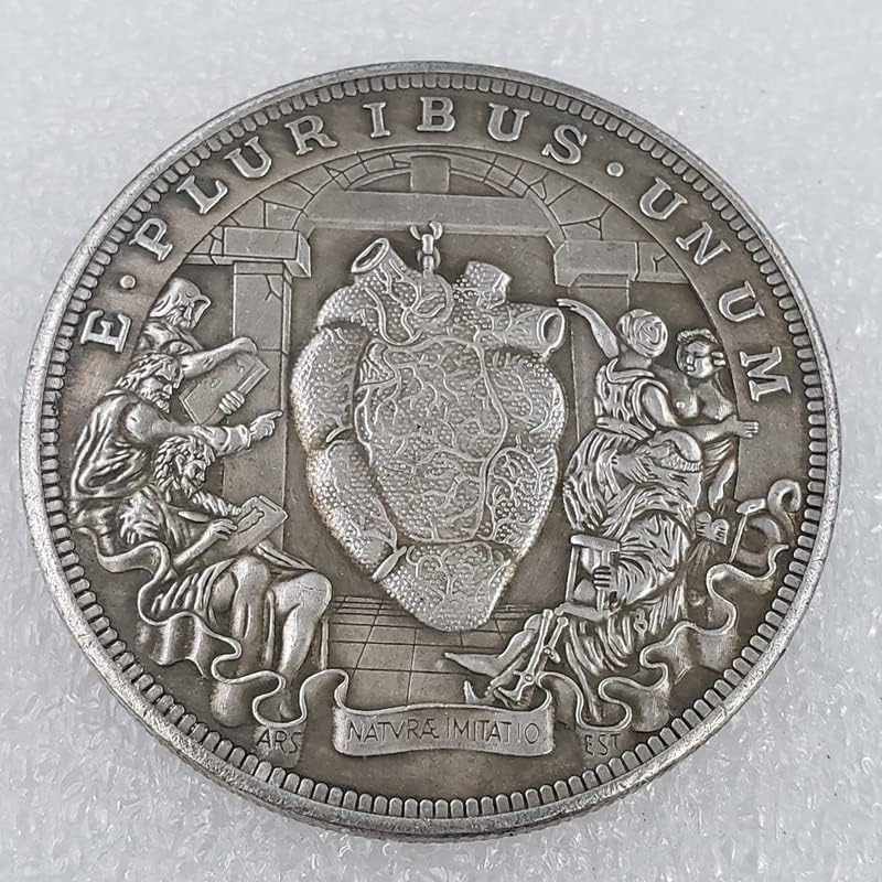 Старинни Занаяти Сърце Излезе извън контрол си бездомна Монета Сребърен Долар Антични Детска колекция Диаметър 38 мм 2975