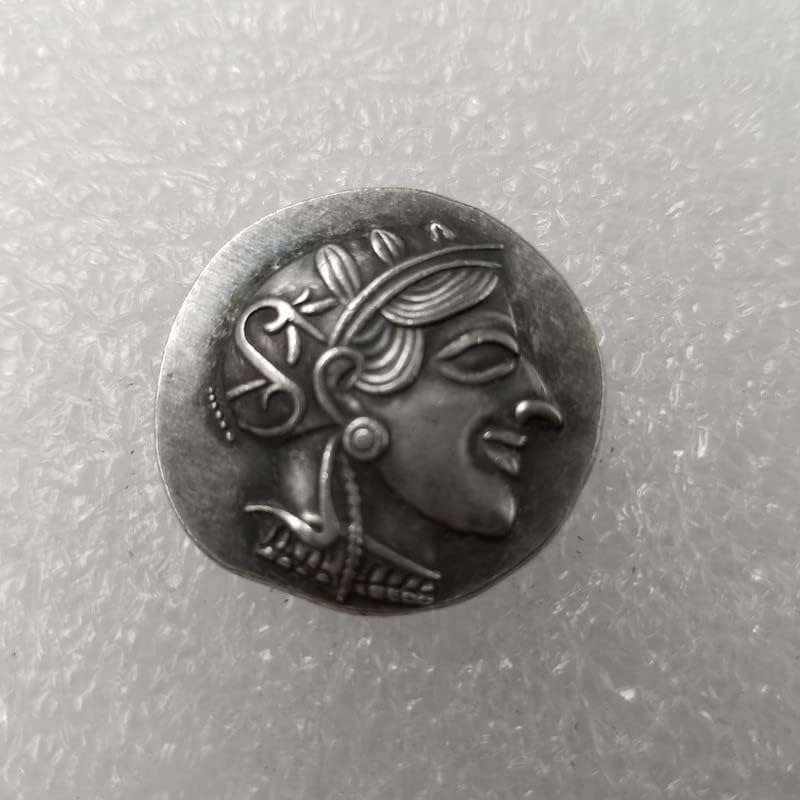 Старинните Занаяти Гръцка Монета С Медна Сребърно Покритие Состаренный Сребърен Долар Сребърен Кръг 383