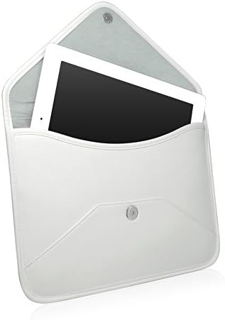 Калъф BoxWave за Huawei MatePad Pro (Case by BoxWave) - Луксозен Кожен калъф-месинджър, Дизайн своята практика-плик от изкуствена кожа за Huawei MatePad Pro - цвят Слонова кост, Бял