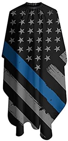 Nuboxx Полицията Тънка Синя Линия Американски Флаг Фризьорски Салон Наметало За Прически Престилка Фризьорски Салон Наметало За Подстригване Рокля