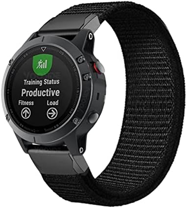 DJDLFA 22 мм 26 мм, Найлонов ремък за Garmin Fenix 7 7X6 6X Pro Fenix 5 5X Plus 3 3HR Forerunner 935 945 D2 Bravo быстросъемный каишка за смарт часа (Цвят: розов пясък, Размер: Forerunner 935 945)