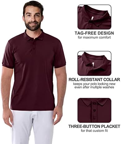33 000 фута Мъжки Ризи с къси ръкави За Голф С Къс Ръкав Dry Fit Ежедневна Спортна Тениска За практикуване на Тенис на маса С яка