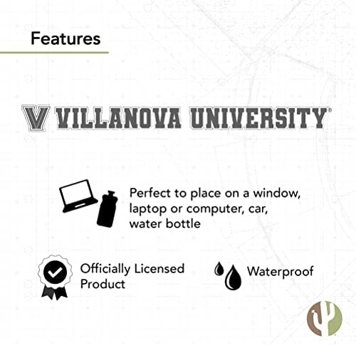 Стикер на Университета Виланова Името на дивите котки Лого Vinyl Стикер За лаптоп Бутилка за Вода, за Кола Албум за Изрезки (15-инчов стикер)