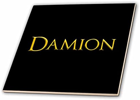 3дРоуз Дамион най-популярното име за момче в Америка. Жълти на черни плитках - амулетах (ct-364514-7)
